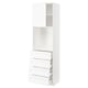 METOD / MAXIMERA High cabinet w shelves/4 drawers, white Enköping/white wood effect, 60x41x200 cm