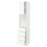 METOD / MAXIMERA High cabinet w shelves/4 drawers, white Enköping/white wood effect, 40x41x200 cm