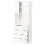 METOD / MAXIMERA High cabinet w shelves/4 drawers, white Enköping/white wood effect, 80x41x200 cm
