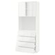 METOD / MAXIMERA High cabinet w shelves/4 drawers, white/Ringhult white, 80x41x200 cm