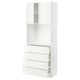 METOD / MAXIMERA High cabinet w shelves/4 drawers, white/Vallstena white, 80x41x200 cm