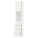 METOD / MAXIMERA High cabinet w shelves/4 drawers, white/Veddinge white, 40x41x200 cm