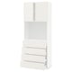 METOD / MAXIMERA High cabinet w shelves/4 drawers, white/Veddinge white, 80x41x200 cm