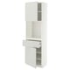 METOD / MAXIMERA High cabinet with 2 doors+1 drawer, white/Aspudden light grey, 60x41x200 cm