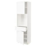 METOD / MAXIMERA High cabinet with 2 doors+1 drawer, white Enköping/white wood effect, 60x41x200 cm