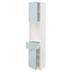 METOD / MAXIMERA High cabinet with 2 doors+1 drawer, white/Kallarp light grey-blue, 40x41x200 cm