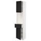 METOD / MAXIMERA High cabinet with 2 doors+1 drawer, white/Lerhyttan black stained, 40x41x200 cm