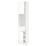 METOD / MAXIMERA High cabinet with 2 doors+1 drawer, white/Ringhult white, 40x41x200 cm
