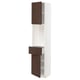 METOD / MAXIMERA High cabinet with 2 doors+1 drawer, white/Sinarp brown, 40x41x200 cm