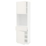 METOD / MAXIMERA High cabinet with 2 doors+1 drawer, white/Veddinge white, 60x41x200 cm