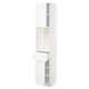 METOD / MAXIMERA High cabinet with 2 doors+1 drawer, white/Voxtorp high-gloss/white, 40x41x200 cm
