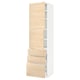 METOD / MAXIMERA High cabinet with 2 doors+3 drawers, white/Askersund light ash effect, 60x60x220 cm