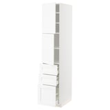 METOD / MAXIMERA High cabinet with 2 doors+3 drawers, white Enköping/white wood effect, 40x60x200 cm