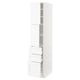 METOD / MAXIMERA High cabinet with 2 doors+3 drawers, white Enköping/white wood effect, 40x60x200 cm