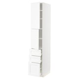 METOD / MAXIMERA High cabinet with 2 doors+3 drawers, white Enköping/white wood effect, 40x60x220 cm