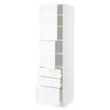 METOD / MAXIMERA High cabinet with 2 doors+3 drawers, white Enköping/white wood effect, 60x60x220 cm