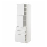 METOD / MAXIMERA High cabinet with 2 doors+3 drawers, white/Stensund white, 60x60x200 cm