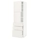 METOD / MAXIMERA High cabinet with 2 doors+3 drawers, white/Veddinge white, 60x60x200 cm