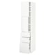 METOD / MAXIMERA High cabinet with 2 doors+3 drawers, white/Voxtorp matt white, 40x60x200 cm