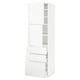 METOD / MAXIMERA High cabinet with 2 doors+3 drawers, white/Voxtorp matt white, 60x60x200 cm