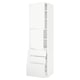METOD / MAXIMERA High cabinet with 2 doors+3 drawers, white/Voxtorp matt white, 60x60x220 cm
