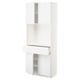 METOD / MAXIMERA High cabinet with 4 doors+1 drawer, white/Voxtorp high-gloss/white, 80x41x200 cm