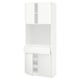 Option: METOD / MAXIMERA High cabinet with 4 doors+1 drawer, white/Voxtorp matt white, 80x41x200 cm