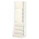 METOD / MAXIMERA High cb w 2 doors/shelves/4 drawers, white/Bodbyn off-white, 60x41x200 cm