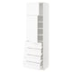 METOD / MAXIMERA High cb w 2 doors/shelves/4 drawers, white Enköping/white wood effect, 60x41x200 cm