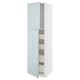 METOD / MAXIMERA High cb w 2 doors/shelves/4 drawers, white/Kallarp light grey-blue, 60x60x220 cm