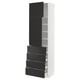METOD / MAXIMERA High cb w 2 doors/shelves/4 drawers, white/Nickebo matt anthracite, 60x41x200 cm