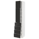 METOD / MAXIMERA High cb w 2 doors/shelves/4 drawers, white/Nickebo matt anthracite, 40x41x200 cm