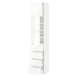 METOD / MAXIMERA High cb w 2 doors/shelves/4 drawers, white/Ringhult white, 40x41x200 cm