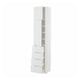 METOD / MAXIMERA High cb w 2 doors/shelves/4 drawers, white/Stensund white, 40x41x200 cm