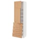 Option: METOD / MAXIMERA High cb w 2 doors/shelves/4 drawers, white/Vedhamn oak, 60x41x200 cm
