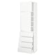 METOD / MAXIMERA High cb w 2 doors/shelves/4 drawers, white/Voxtorp matt white, 60x41x200 cm