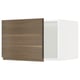 METOD Top cabinet for fridge/freezer, white/Voxtorp walnut effect, 60x60x40 cm