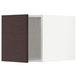 METOD Top cabinet, white Askersund/dark brown ash effect, 40x60x40 cm