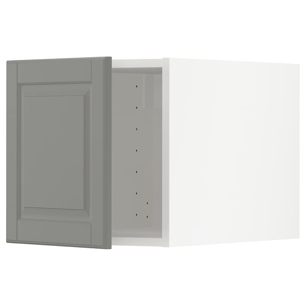 METOD Top cabinet, white/Bodbyn grey, 40x60x40 cm
