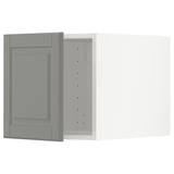 METOD Top cabinet, white/Bodbyn grey, 40x60x40 cm
