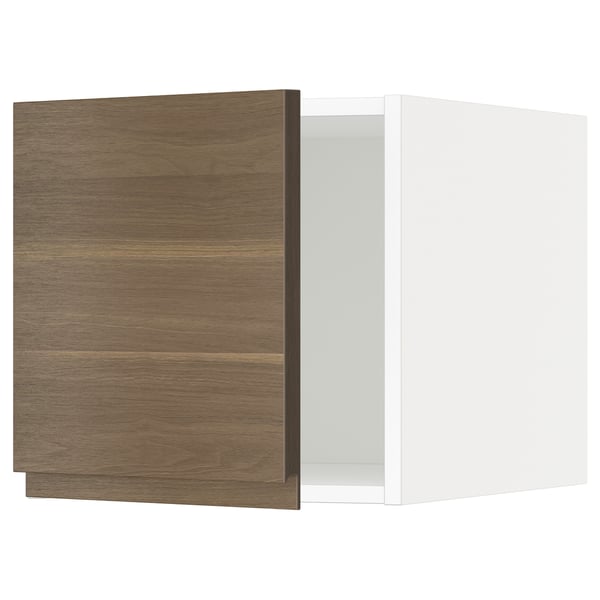 METOD Top cabinet, white/Voxtorp walnut effect, 40x60x40 cm