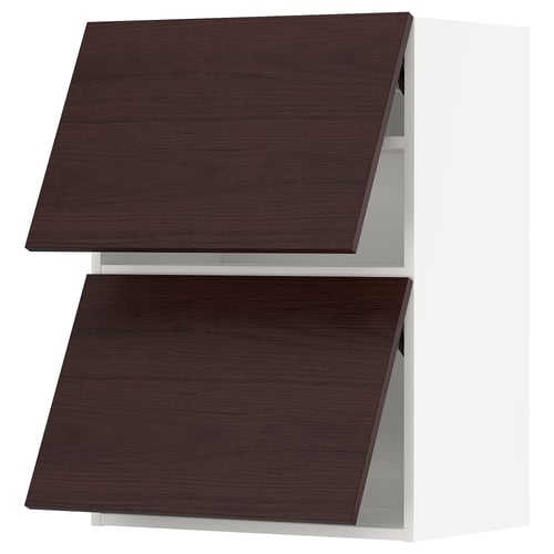 Dark brown ash kitchen cabinets with modern design.