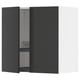 METOD Wall cabinet w dish drainer/2 doors, white/Nickebo matt anthracite, 60x37x60 cm