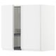 METOD Wall cabinet w dish drainer/2 doors, white/Voxtorp high-gloss/white, 60x37x60 cm