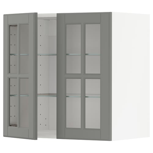 METOD cabinet, glass, modern.