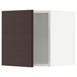 METOD Wall cabinet, white Askersund/dark brown ash effect, 40x37x40 cm
