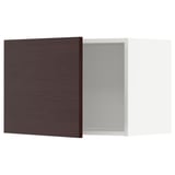 METOD Wall cabinet, white Askersund/dark brown ash effect, 60x37x40 cm