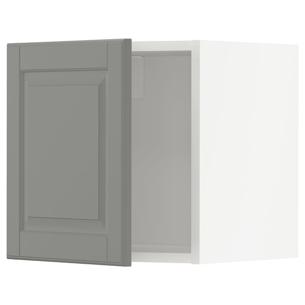 METOD Wall cabinet, white/Bodbyn grey, 40x37x40 cm