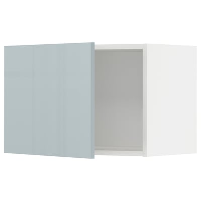 METOD Wall cabinet, white/Kallarp light grey-blue, 60x37x40 cm