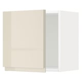 METOD Wall cabinet, white/Voxtorp high-gloss light beige, 40x37x40 cm